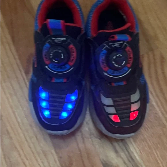 Sketchers Boys' S-Lights Turbo Fuse Selectron Light Up Sneakers - Picture 2 of 5